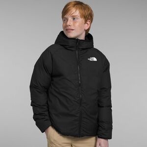 The North Face Boys Reversible North Down Hooded Jacket, M / 10 TNF Black